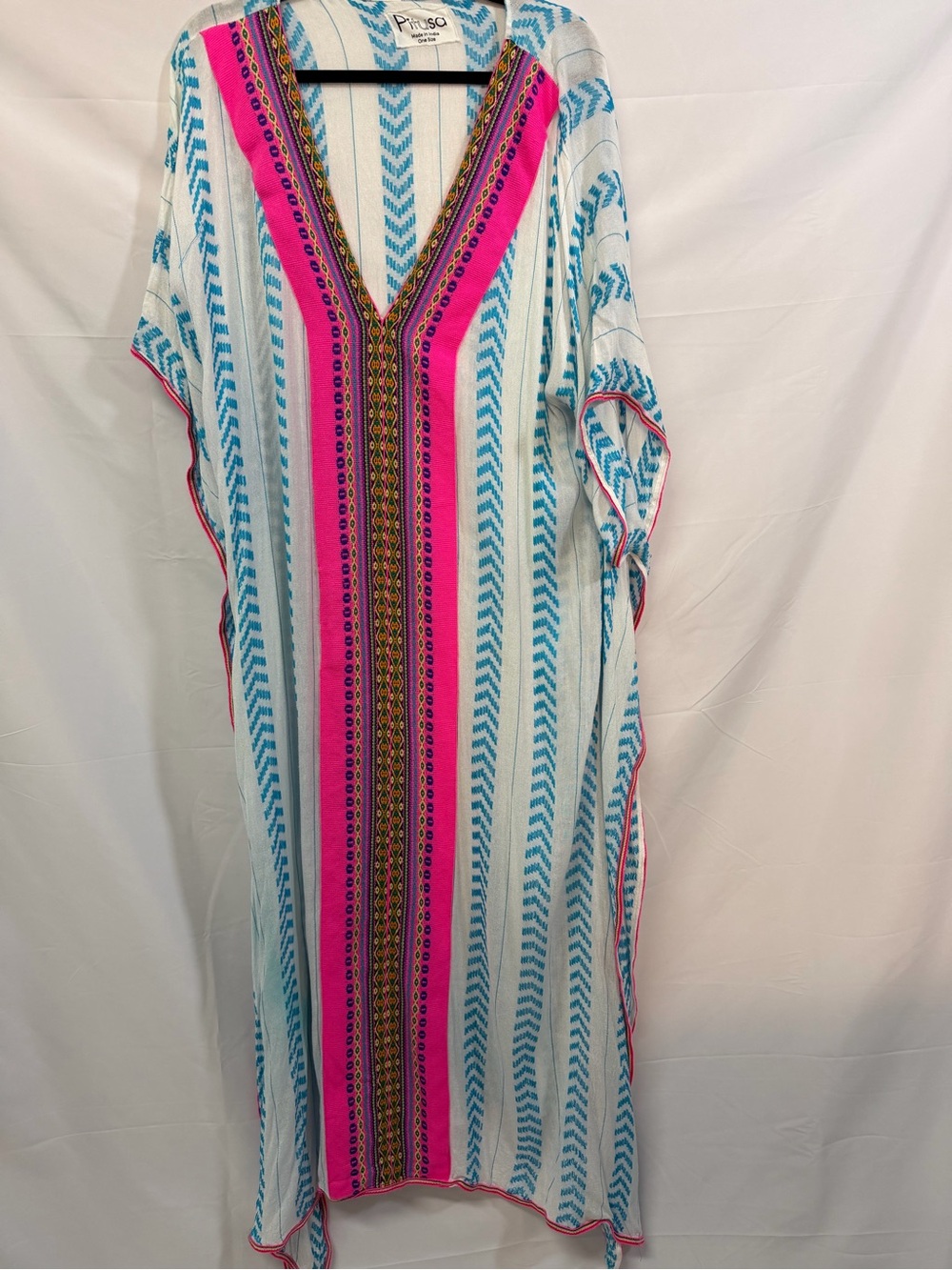 Pitusa Neon Trim Kaftan Cover Up OS